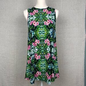 Show Me Your MuMu Womens Dress S Green Floral Garrett Tank Tropical‎ Shift Mini